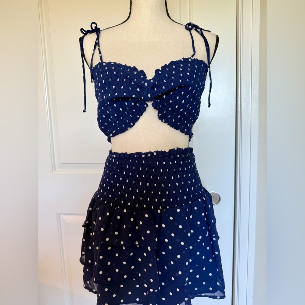 Smocked polka dot set - Picture 2 of 3